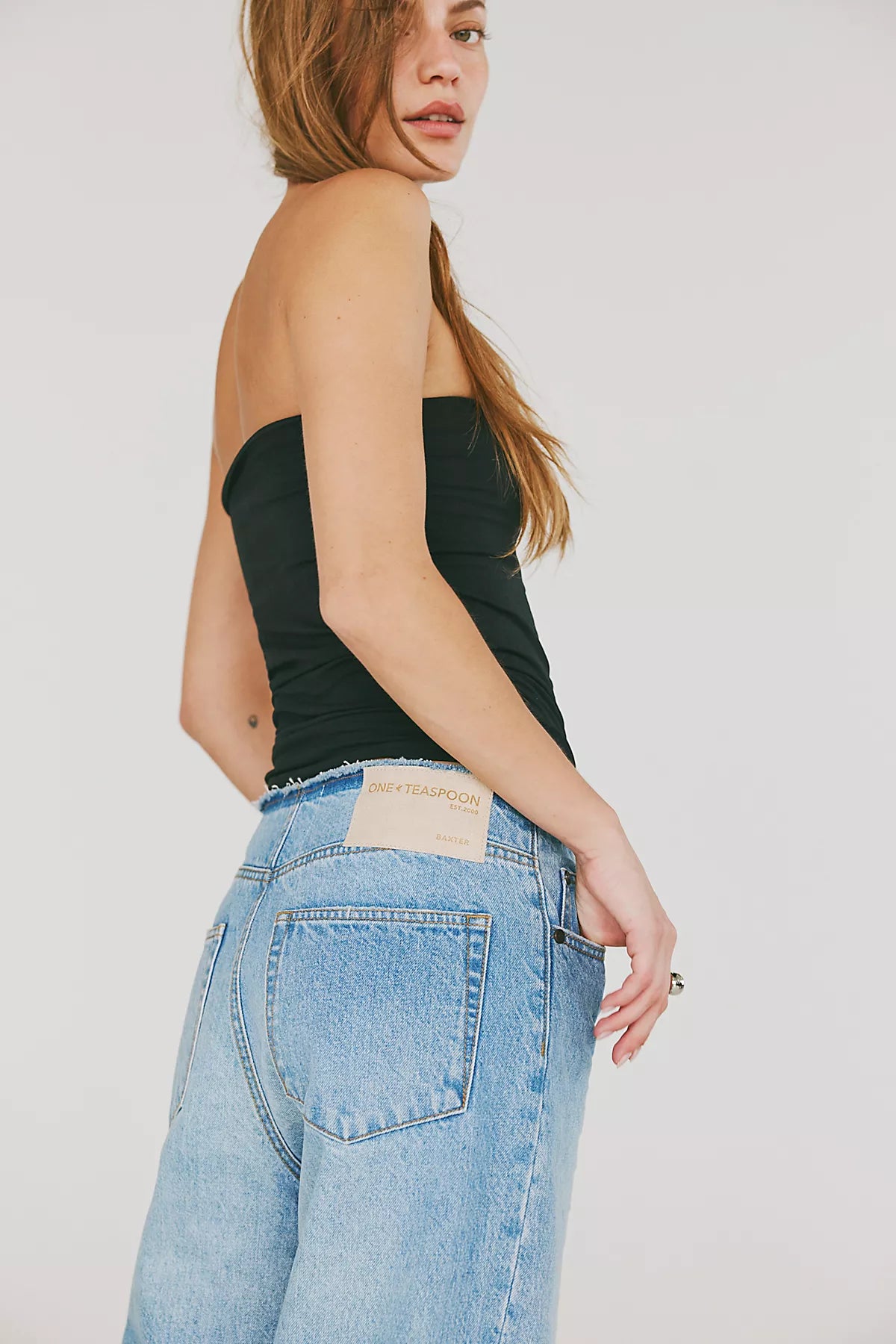 OneTeaspoon Raw Waist Baxter's Wide-Leg Jeans