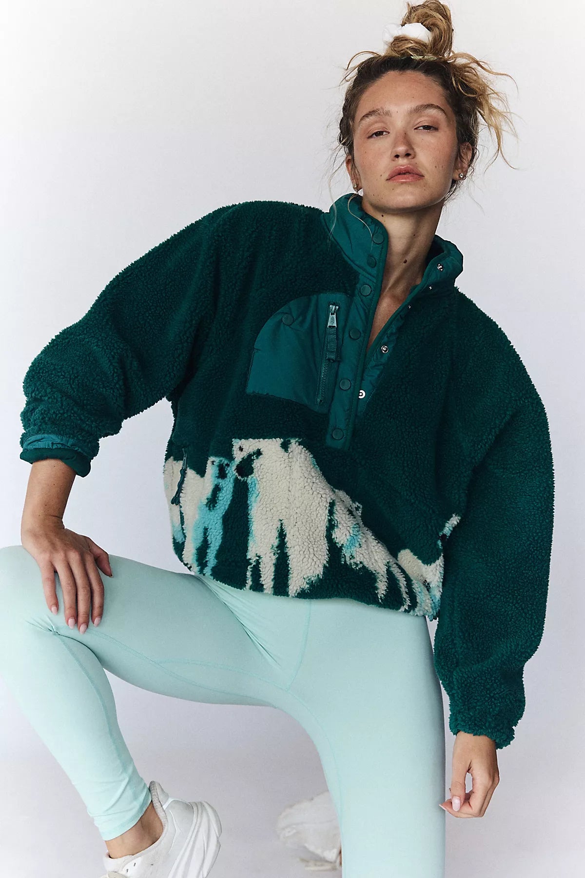 Hit The Slopes Printed Fleece Pullover