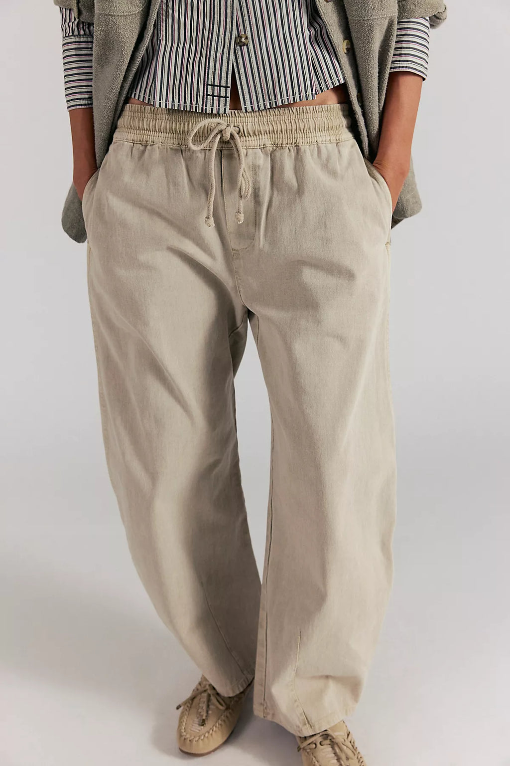 Lex Pull-On Barrel Pants