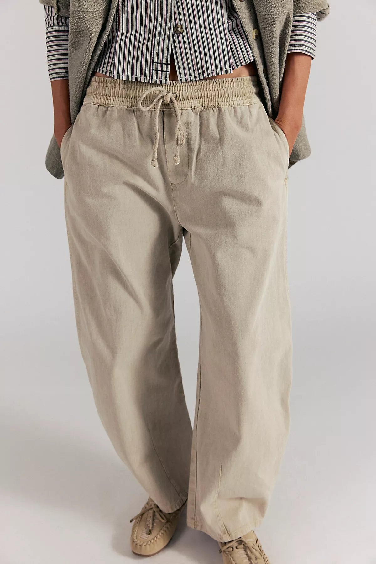 Lex Pull-On Barrel Pants