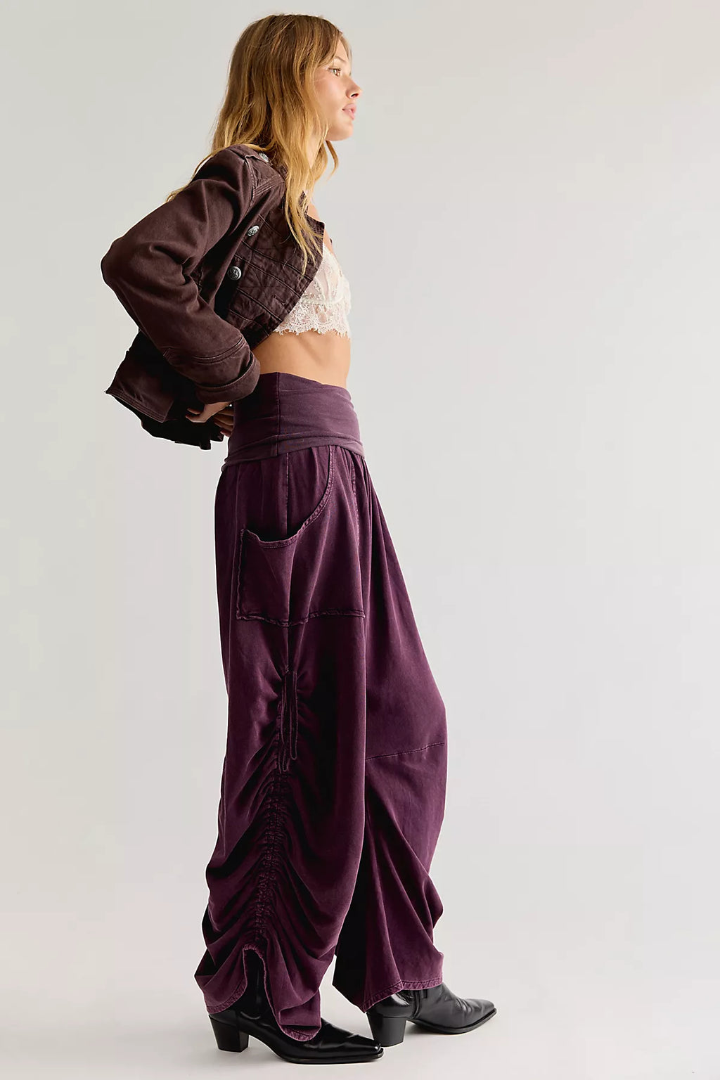 FP One Sawyer Low-Rise Pull-On Knit Pants