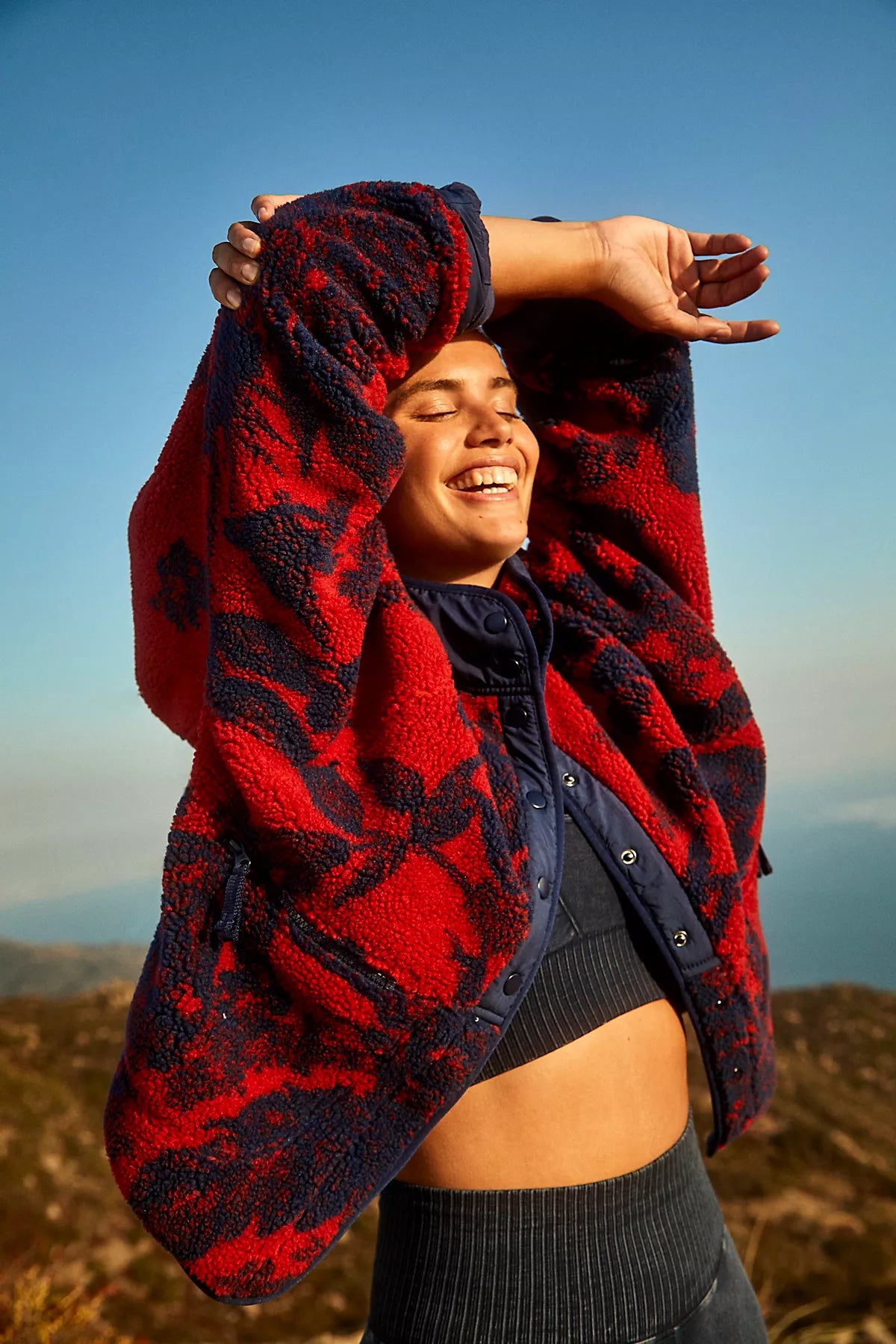 Hit The Slopes Printed Fleece Jacket