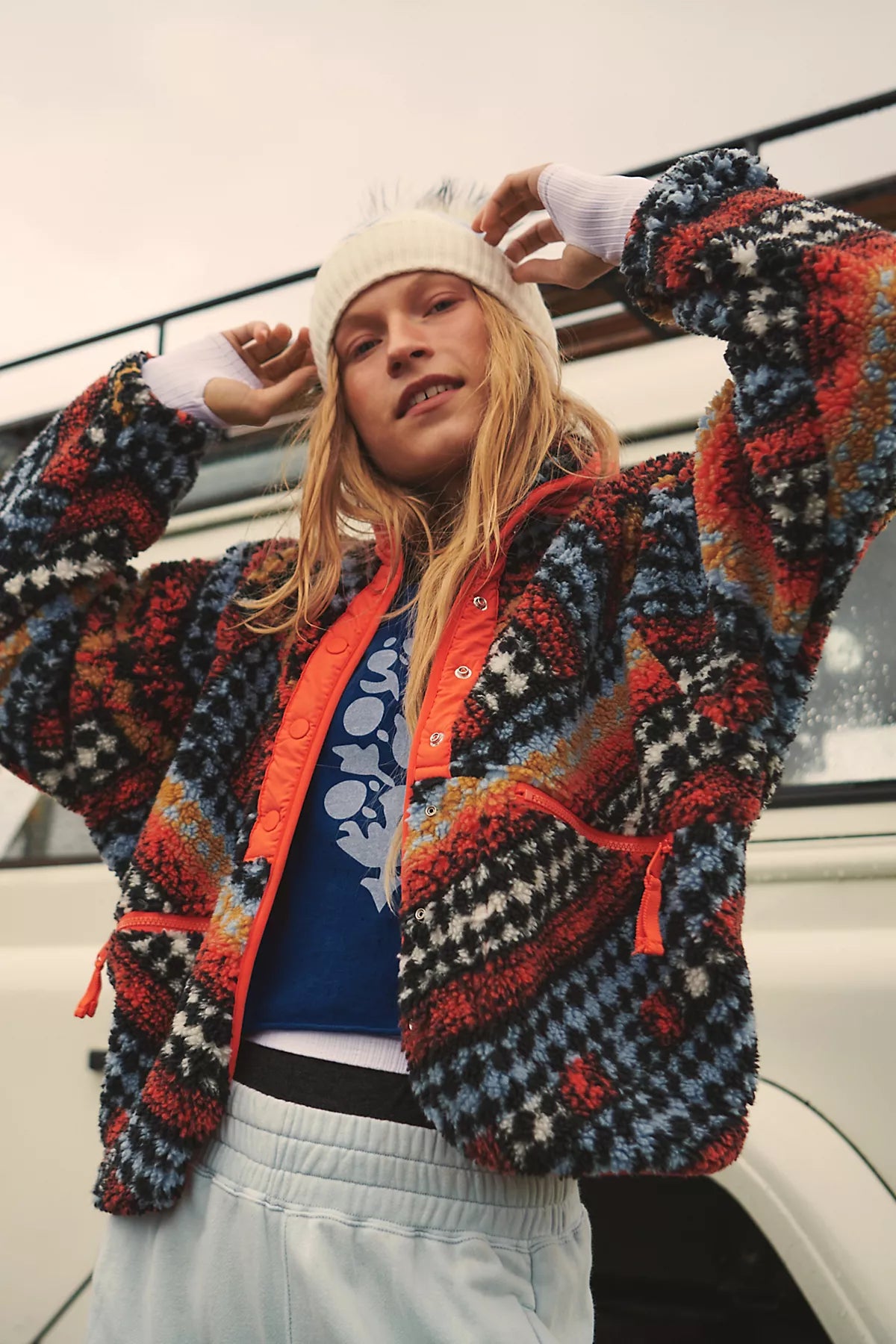 Hit The Slopes Printed Fleece Jacket