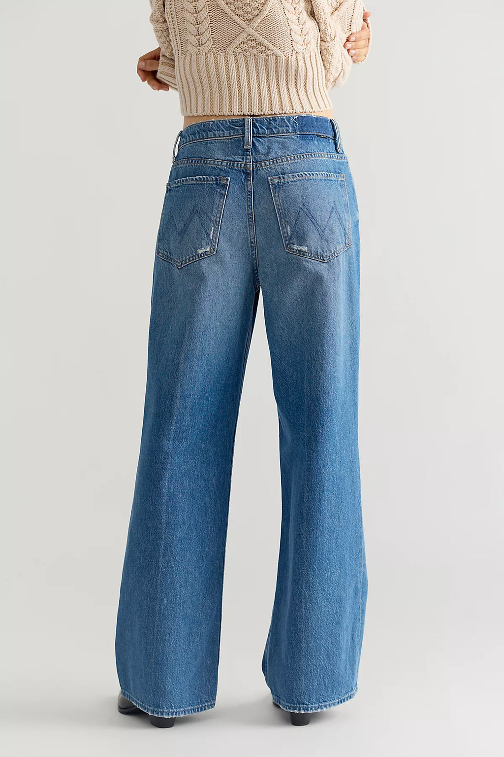 MOTHER The Rerun Zip Sneak Jeans