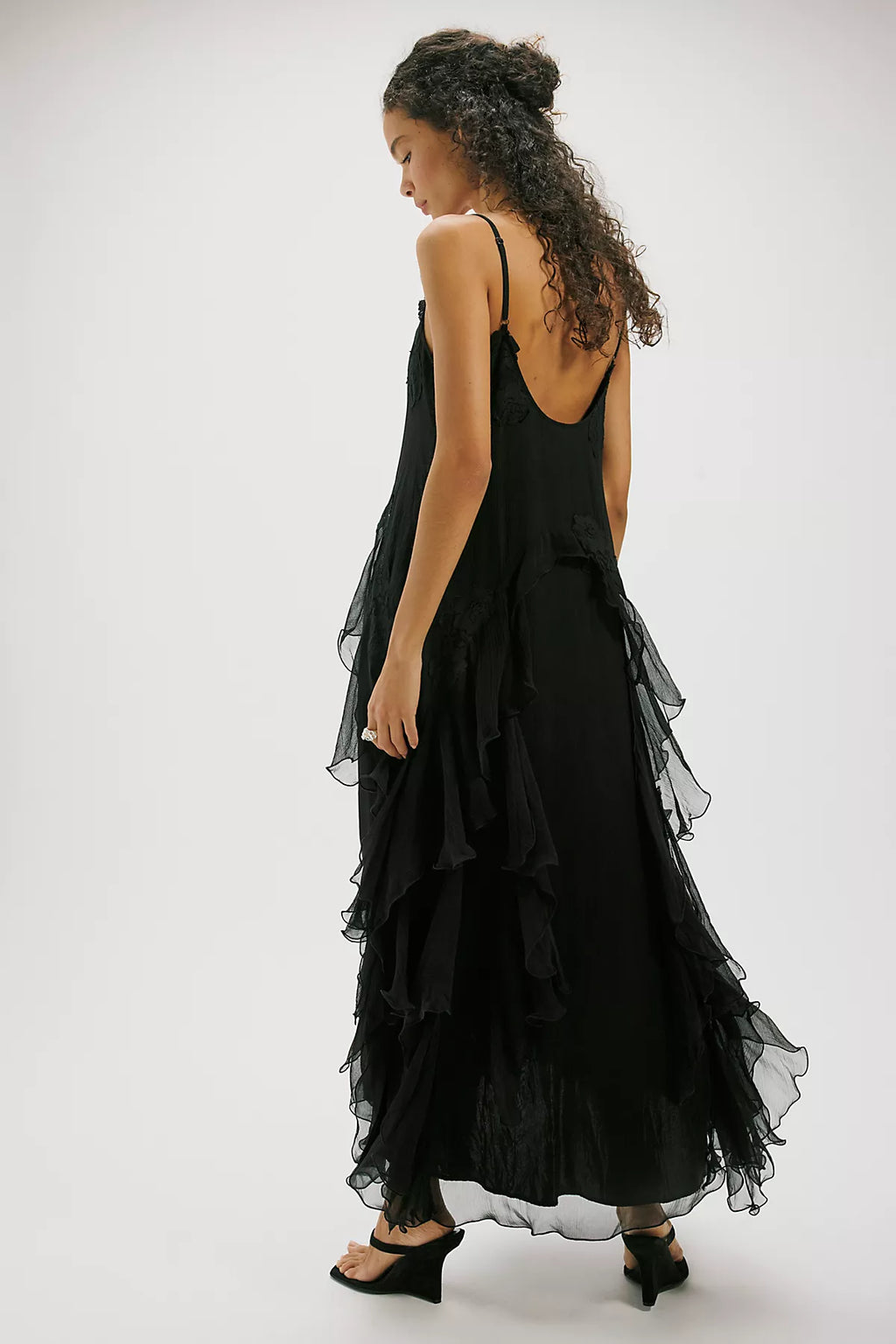 Nigel Preston Floating Angel Chiffon Maxi Dress