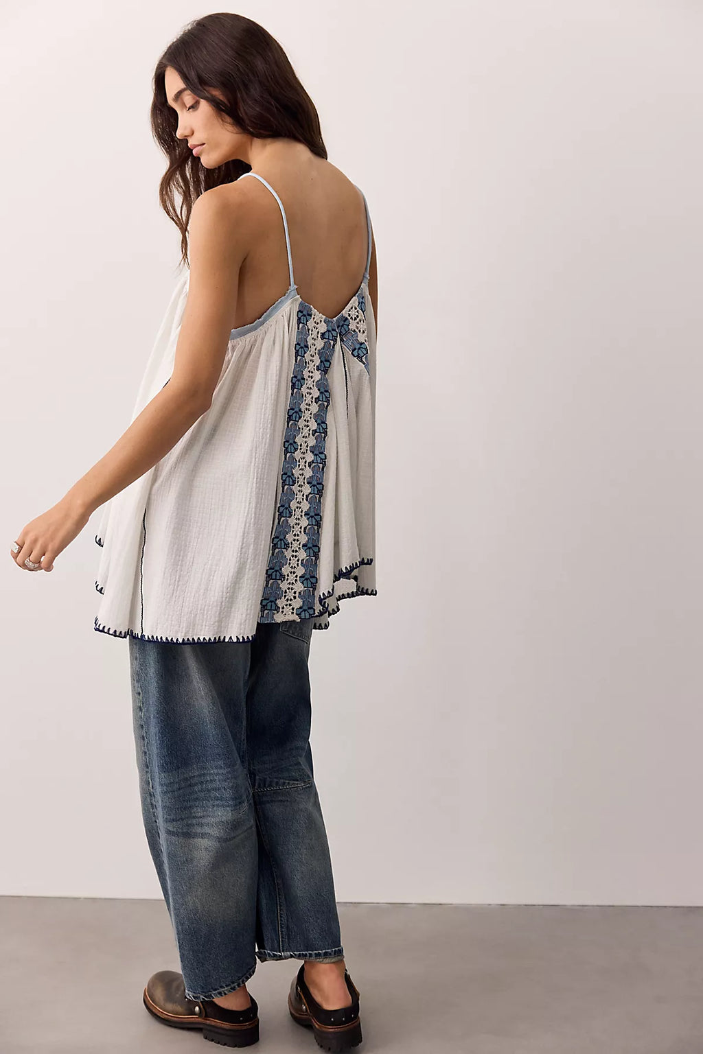 Lila Embroidered Tunic