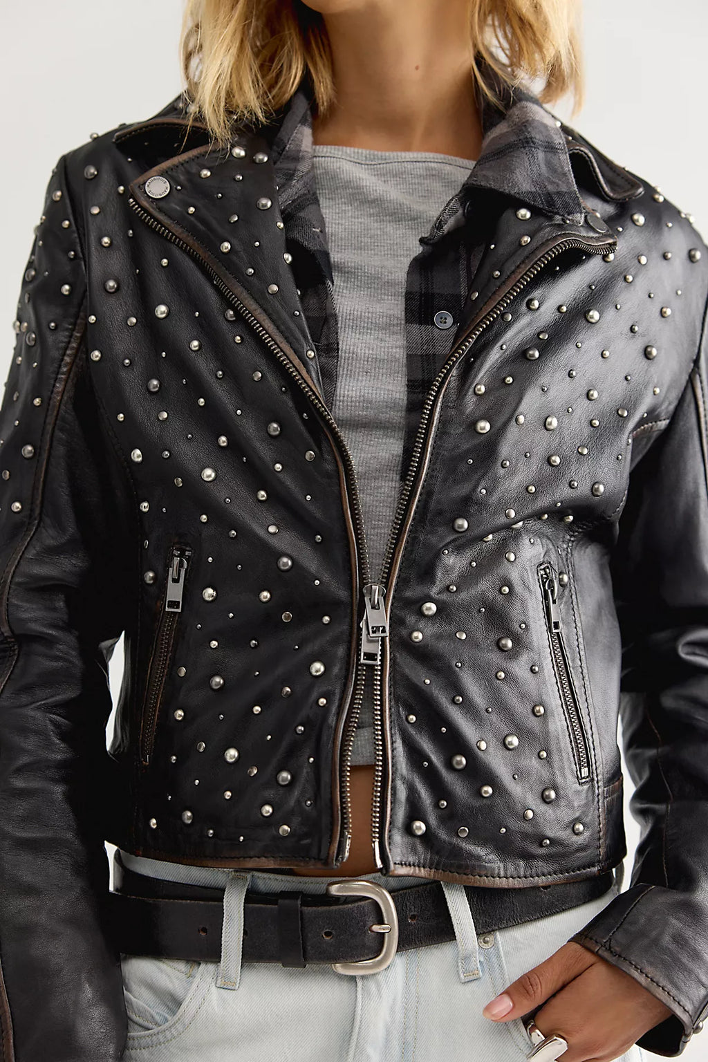 Mauritius Roxanne Leather Moto Jacket