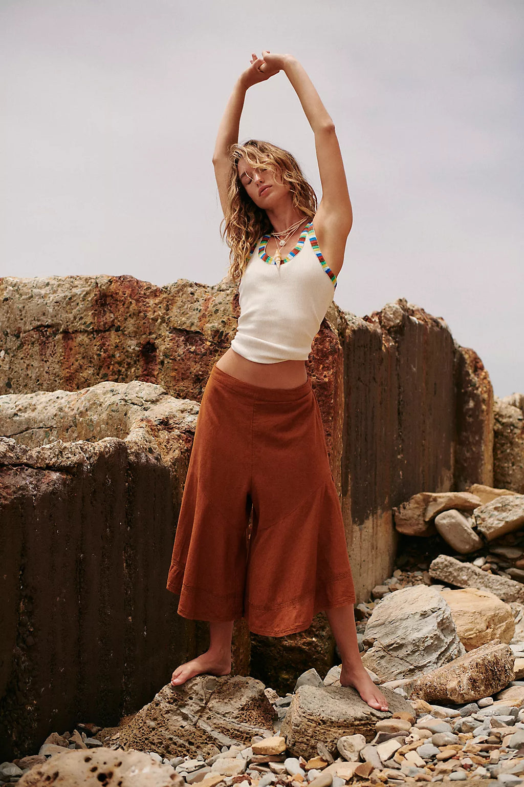 Celina Linen Culotte Pants
