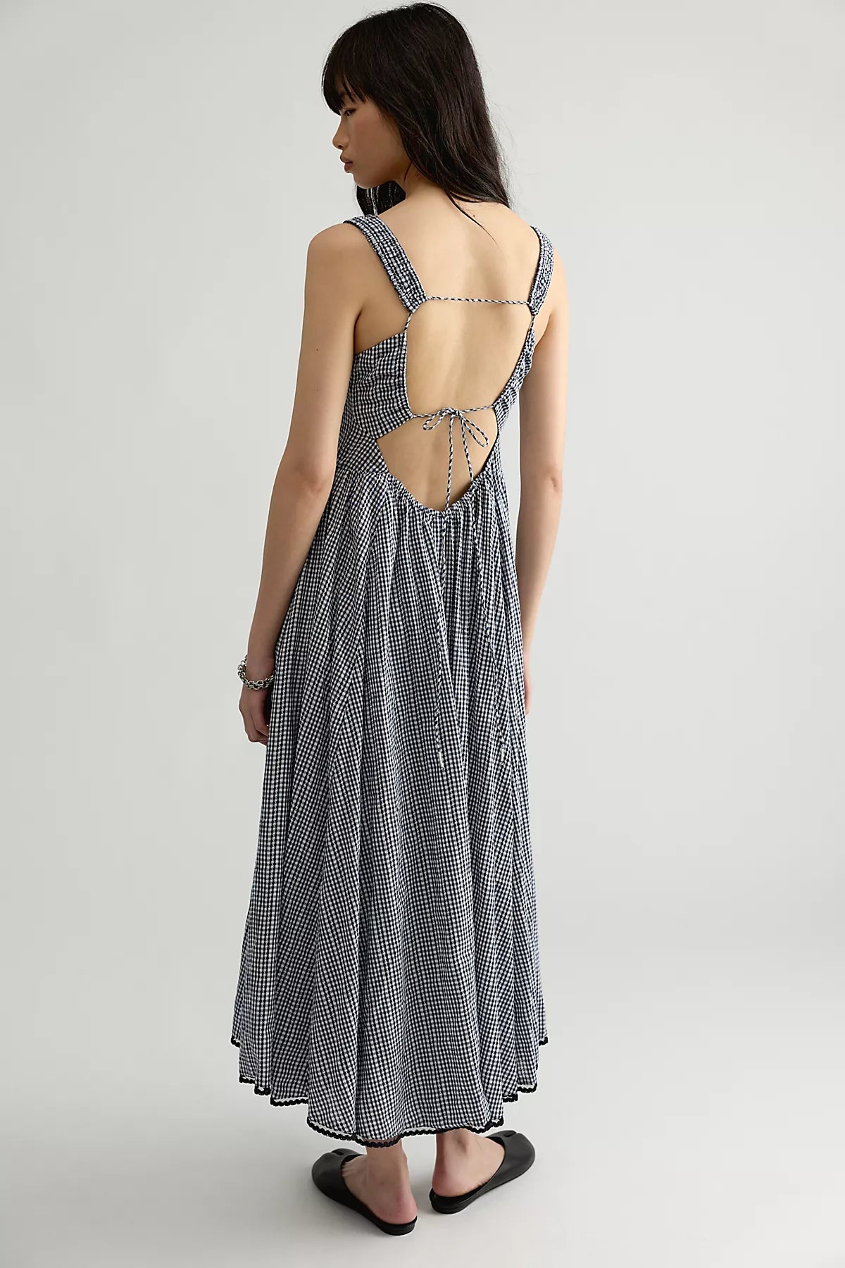 Iris Plaid Midi Dress