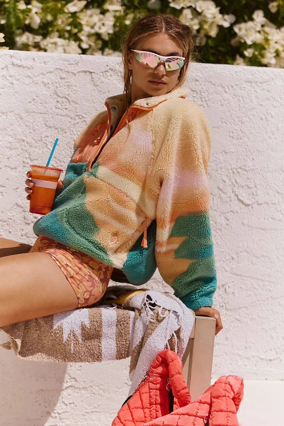 Hit The Slopes Printed Fleece Pullover