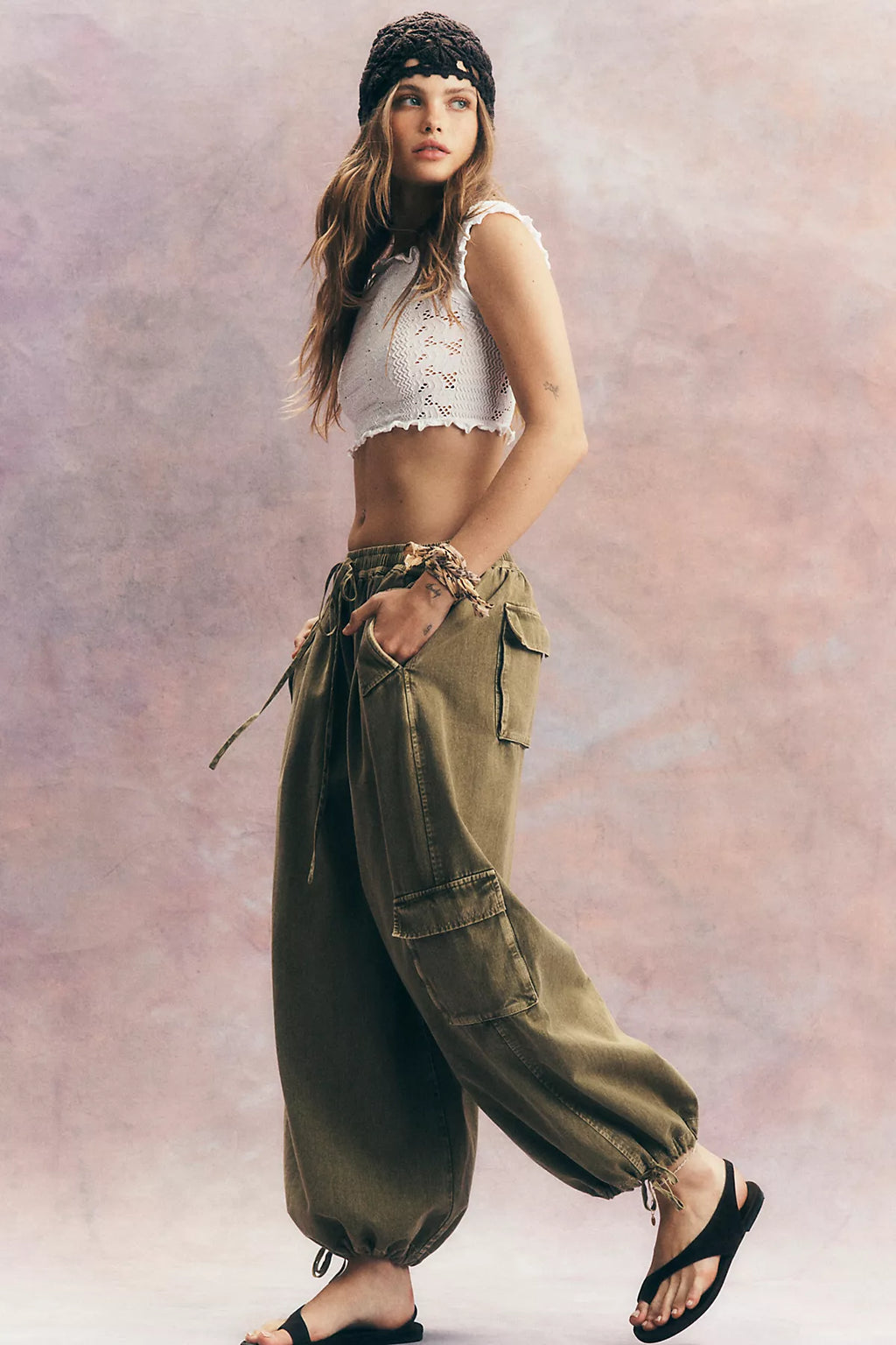 Bobbi Pull-On Cargo Trousers