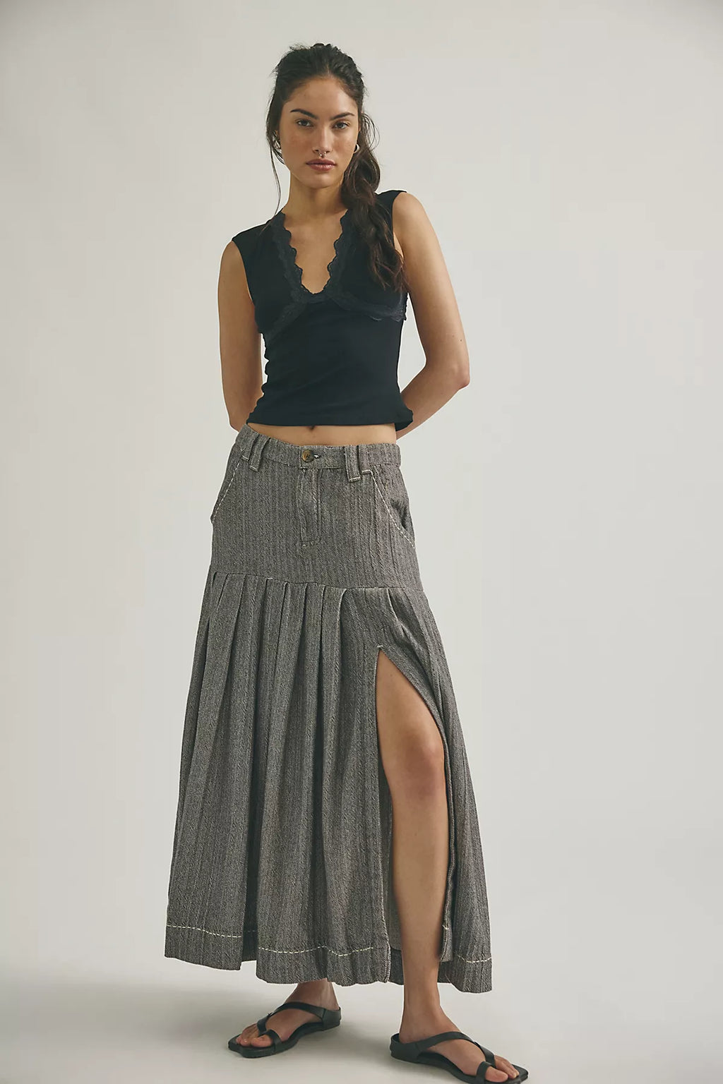 53rd Street Tailored Maxi Skirt