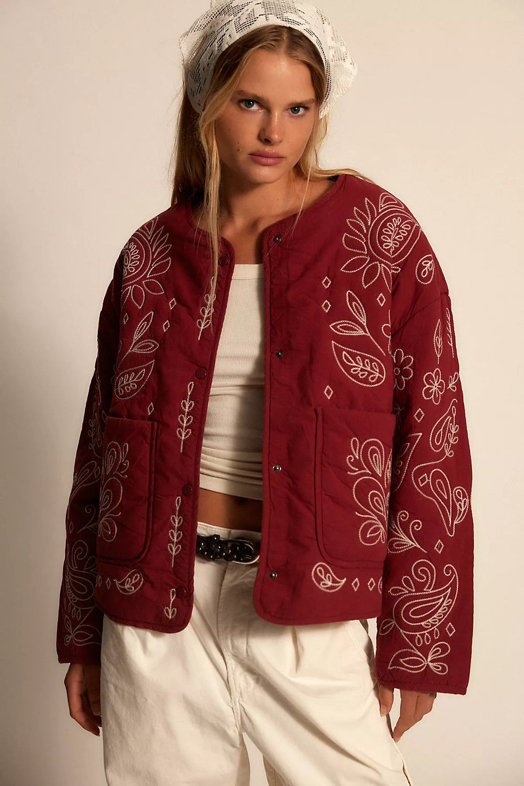 Denim And Bone Bandana Jacket