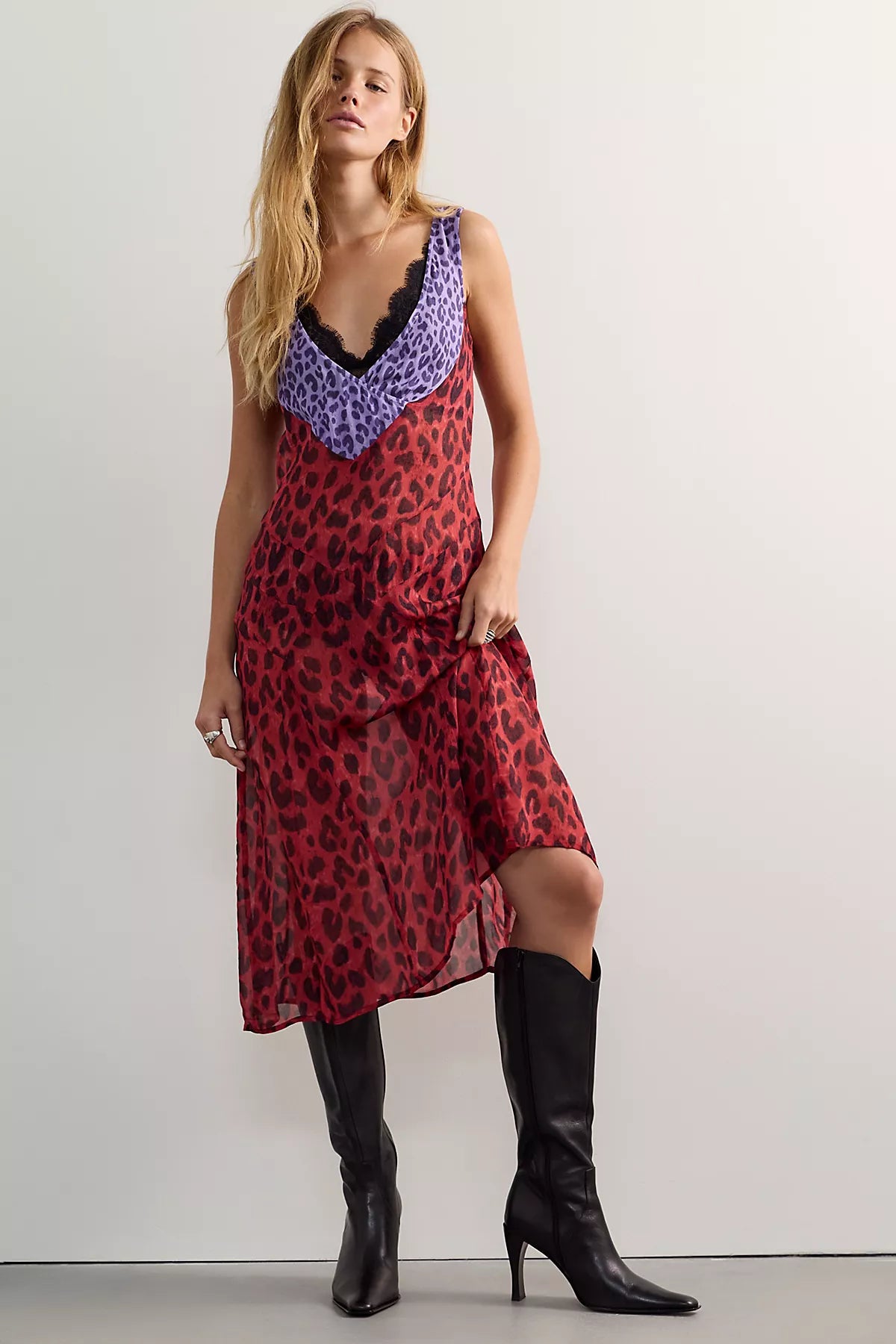 Frankies Bikinis x Devon Lee Carlson Stevie Chiffon Midi Slip Dress