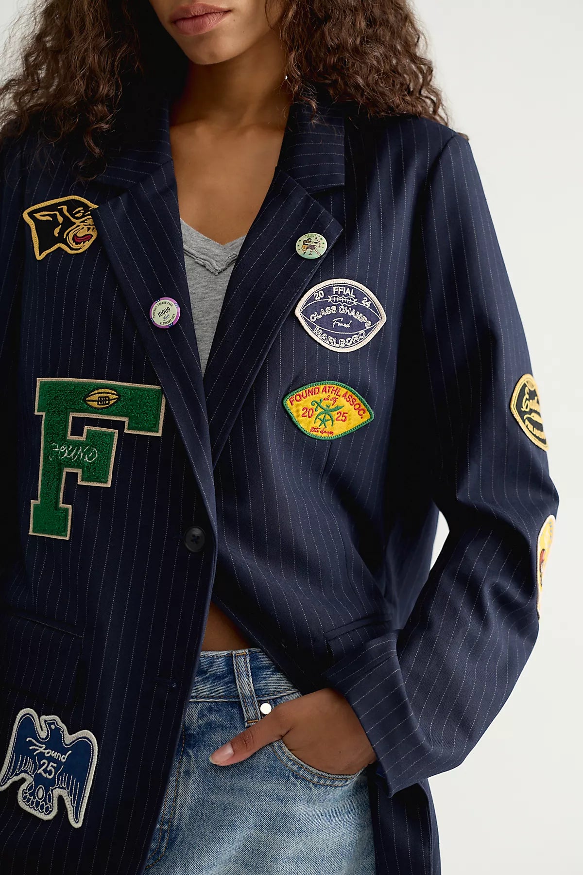 Found Patchwork Blazer
