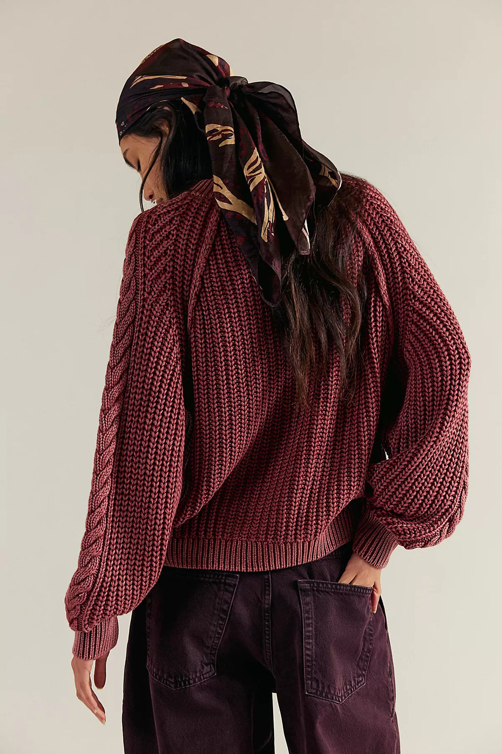Frankie Cable Knit Cotton Sweater
