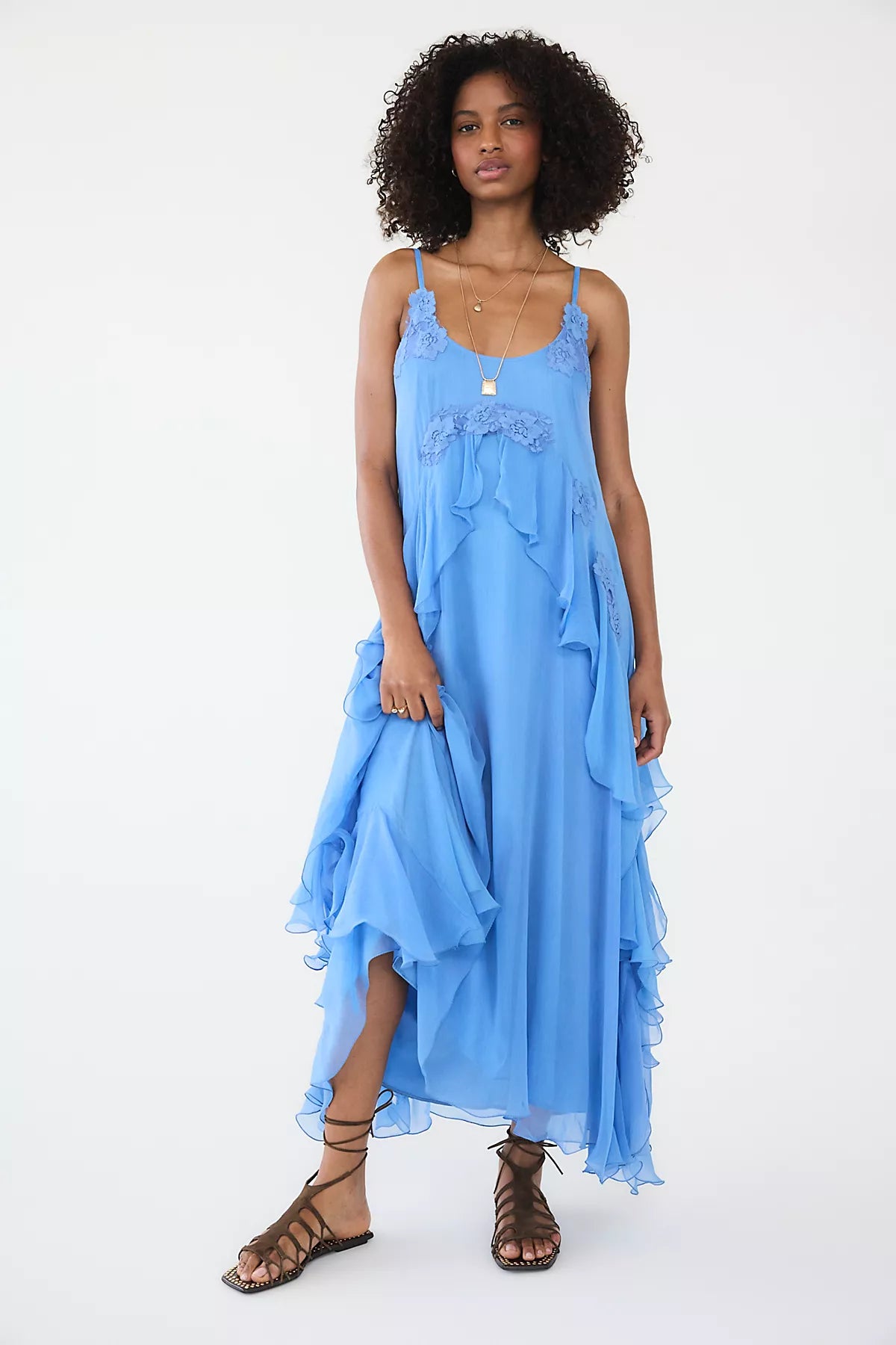 Nigel Preston Floating Angel Chiffon Maxi Dress