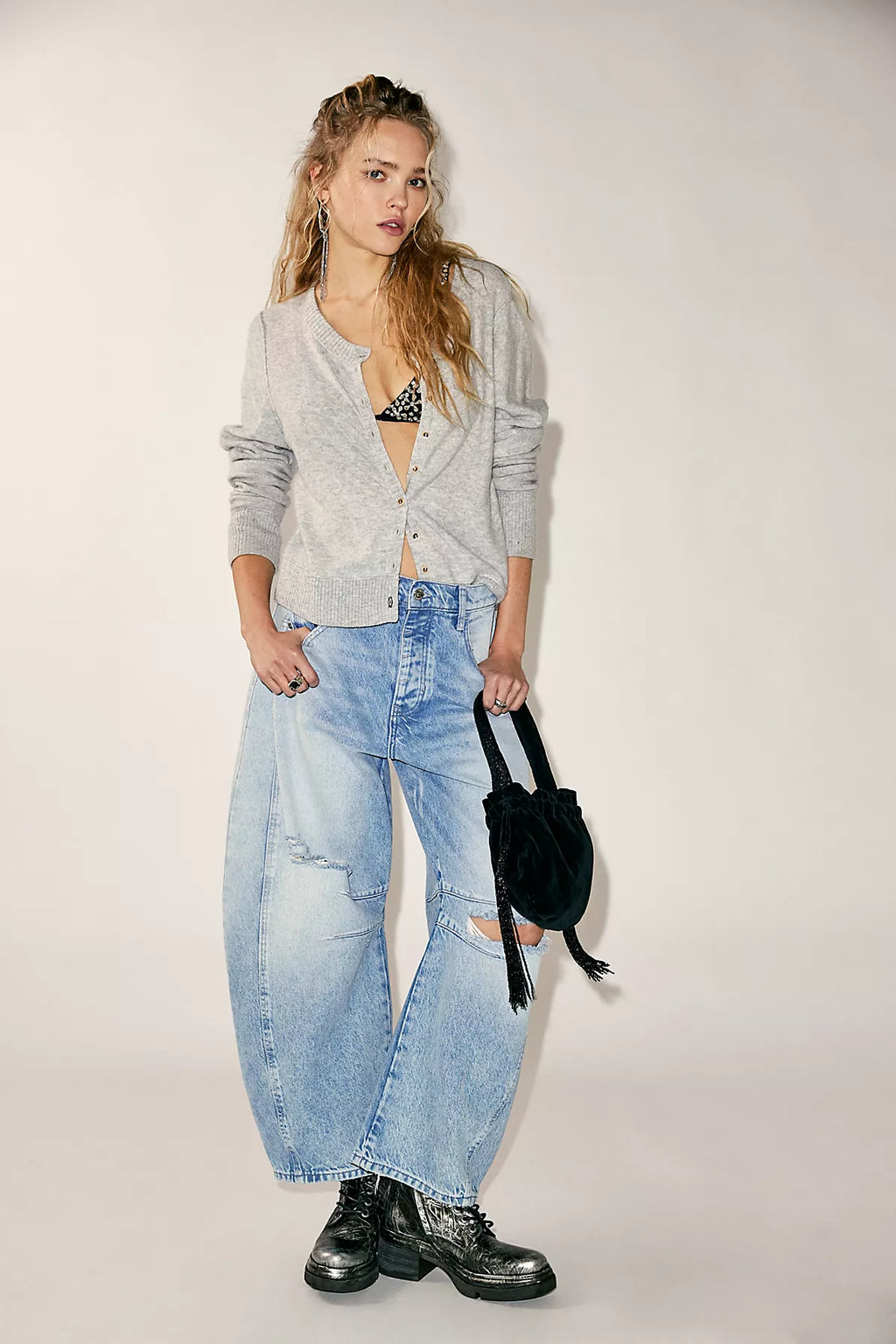 Nocturnal Solid Cashmere Cardi
