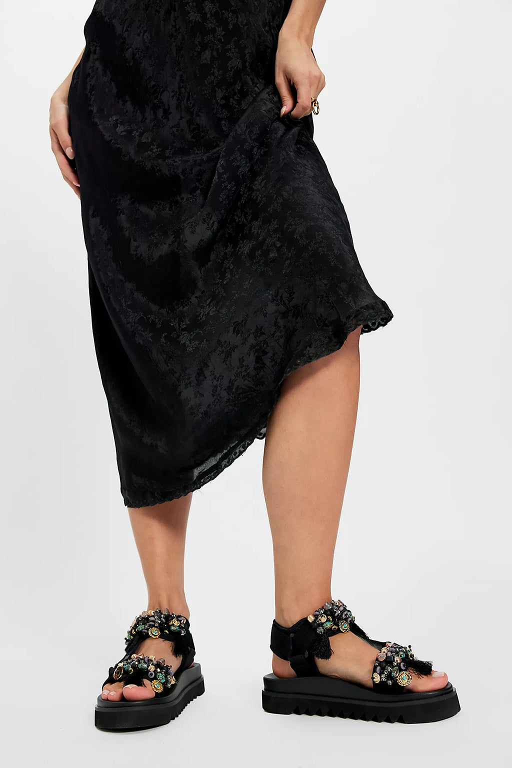 Kaleidoscope Embellished Sport Sandals
