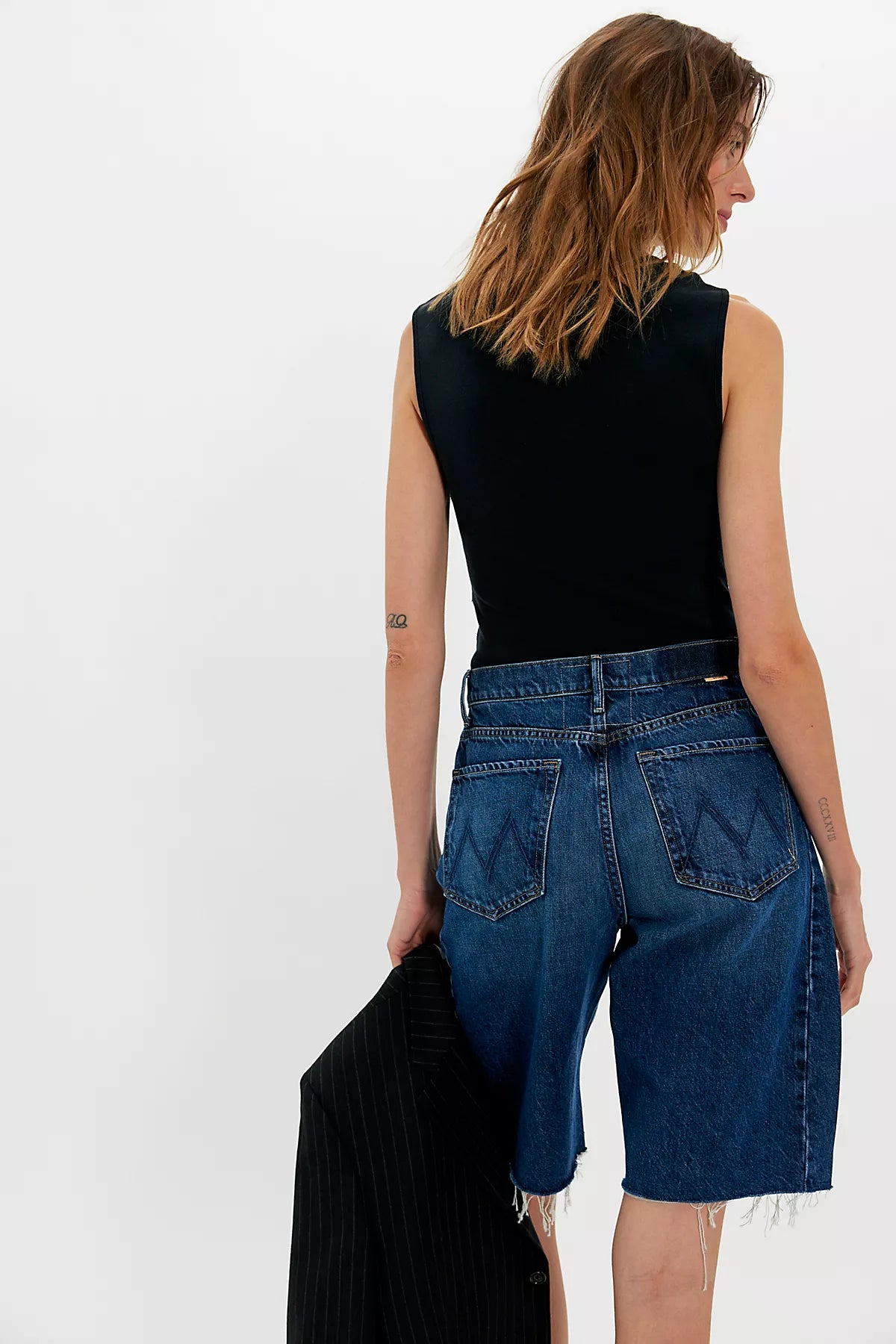 MOTHER The Half-Pipe Bermuda Fray Shorts