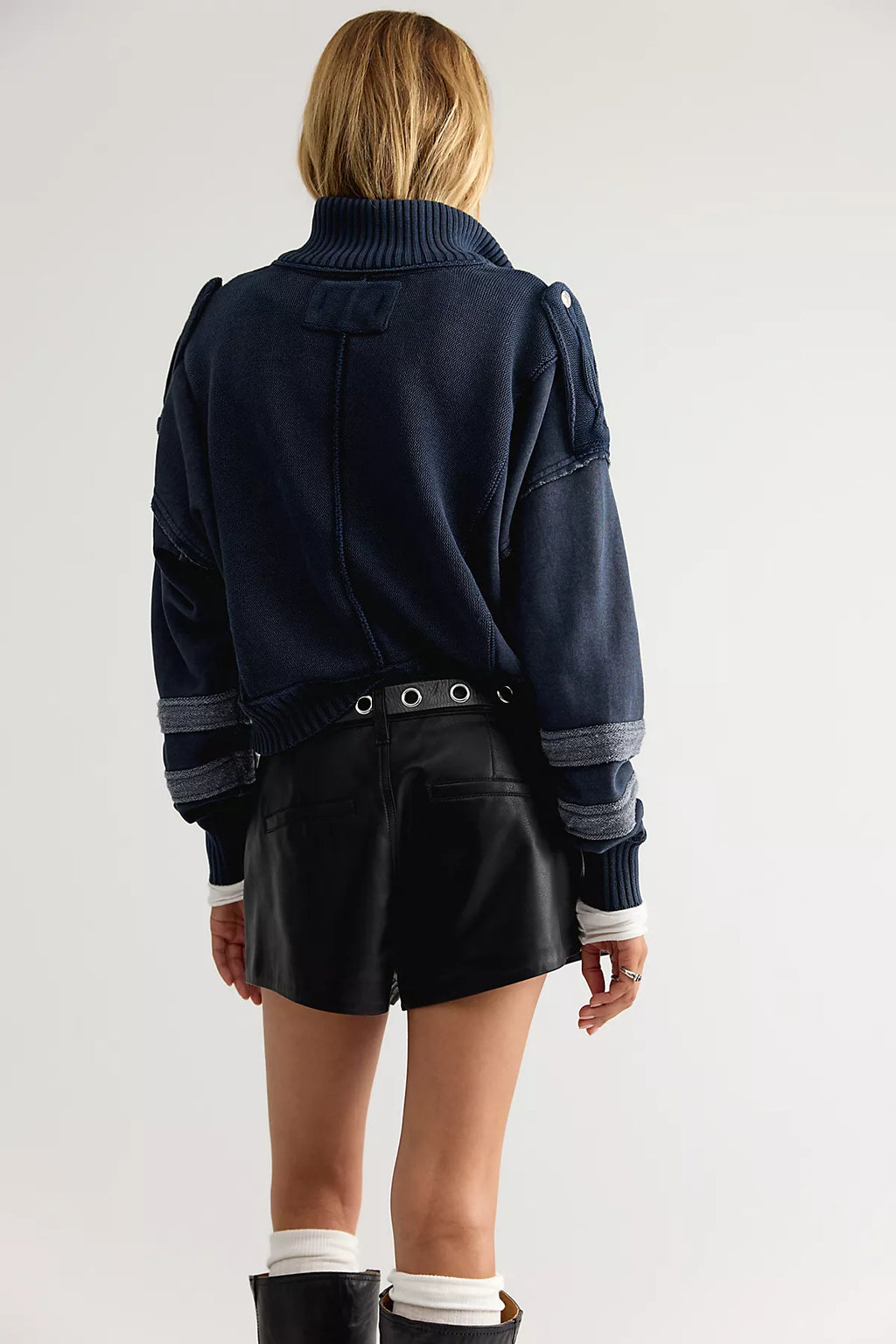 Blank NYC Pleated Vegan Leather Shorts