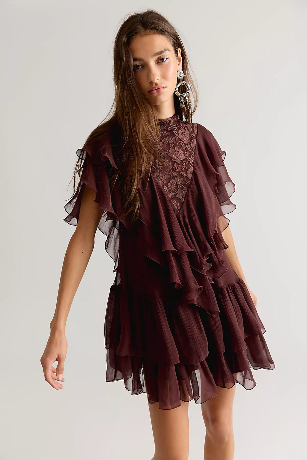 Nigel Preston Ana Lace Mini Dress
