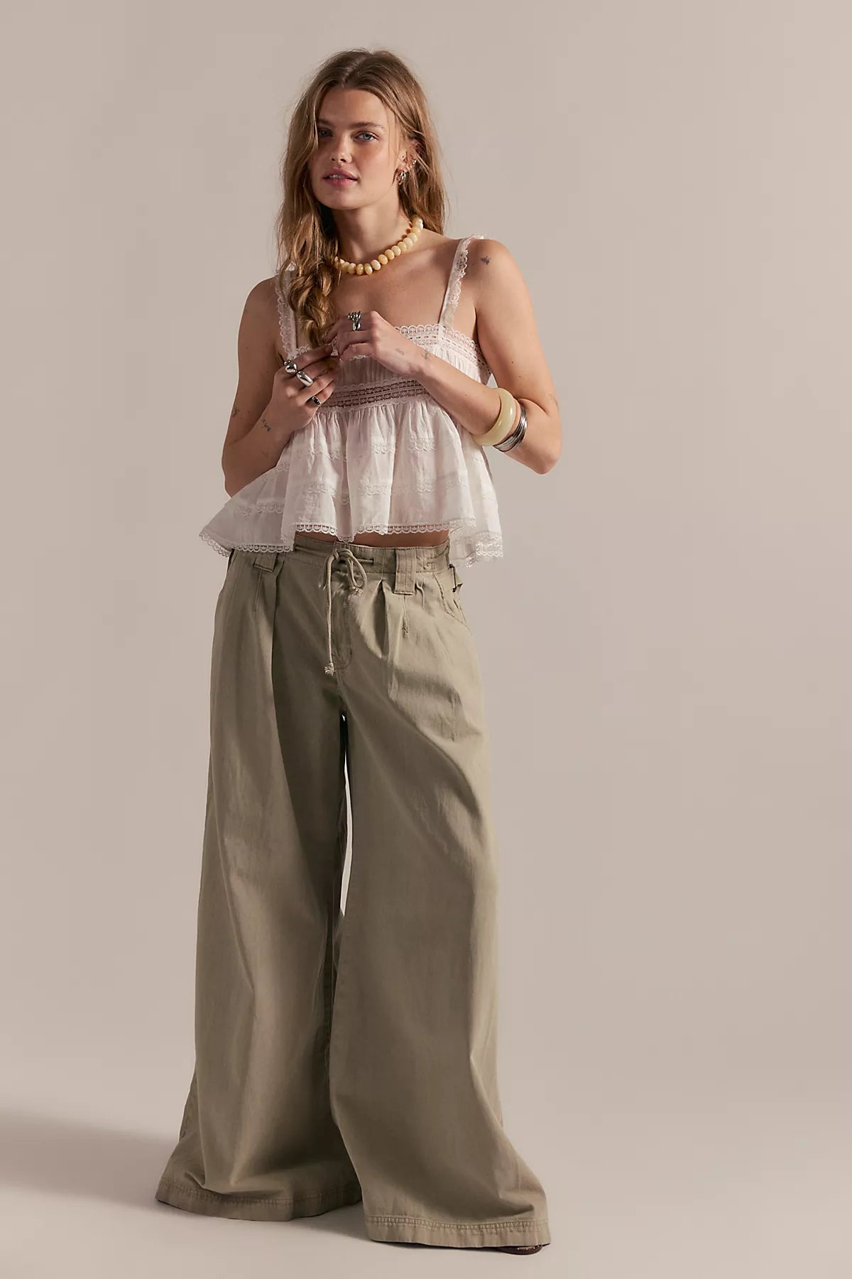 Julien Wide-Leg Chino Trousers
