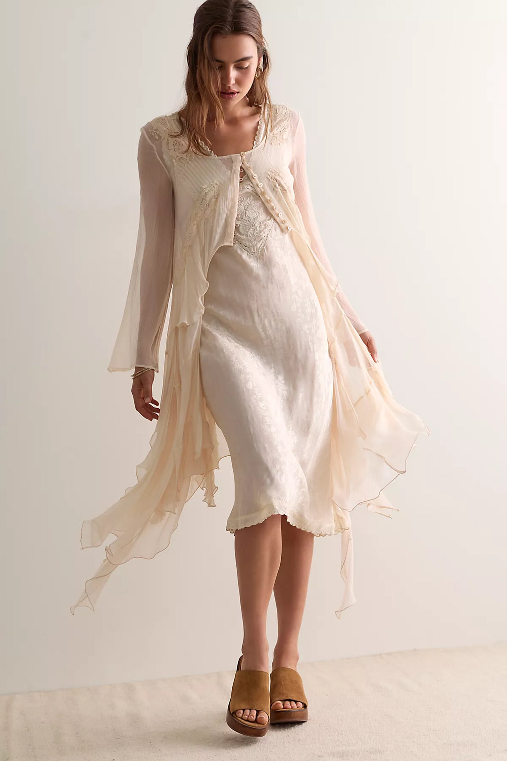 Me With You Satin Midi Slip Dress