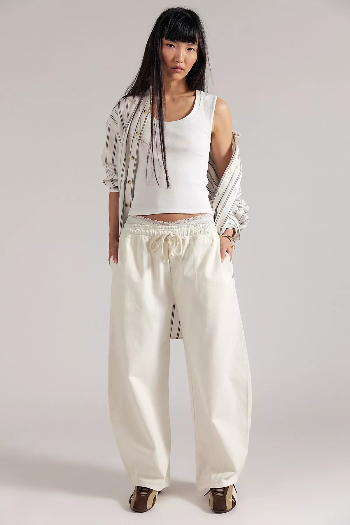 Lex Pull-On Barrel Pants