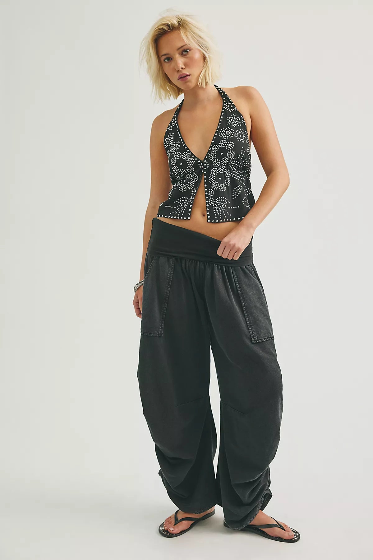 FP One Sawyer Low-Rise Pull-On Knit Pants