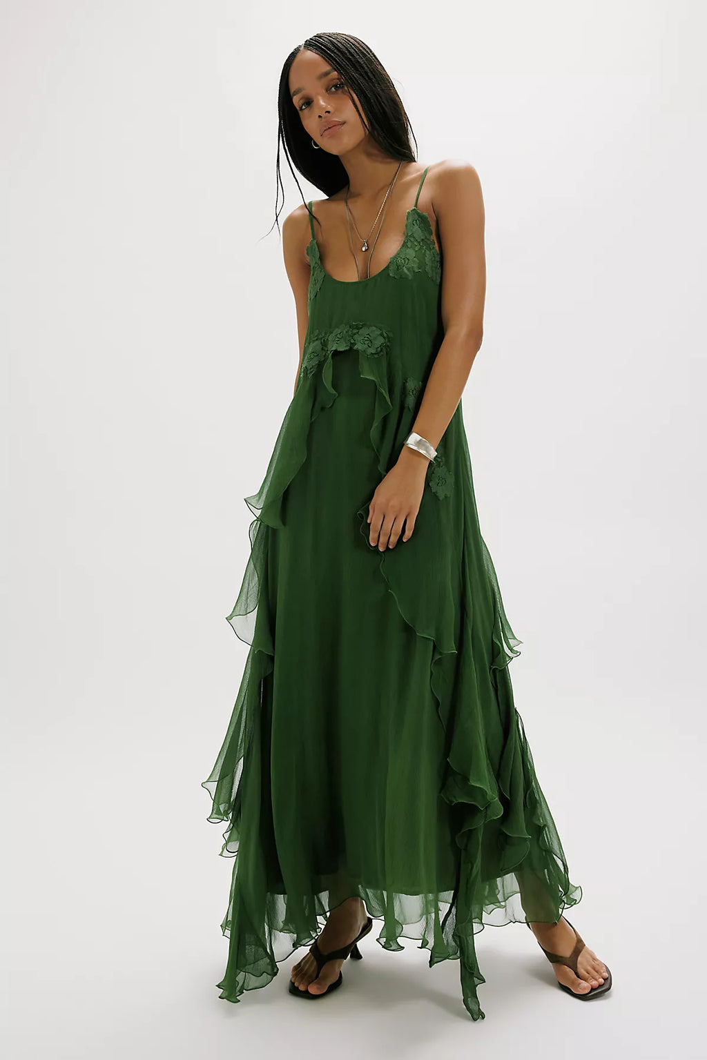 Nigel Preston Floating Angel Chiffon Maxi Dress
