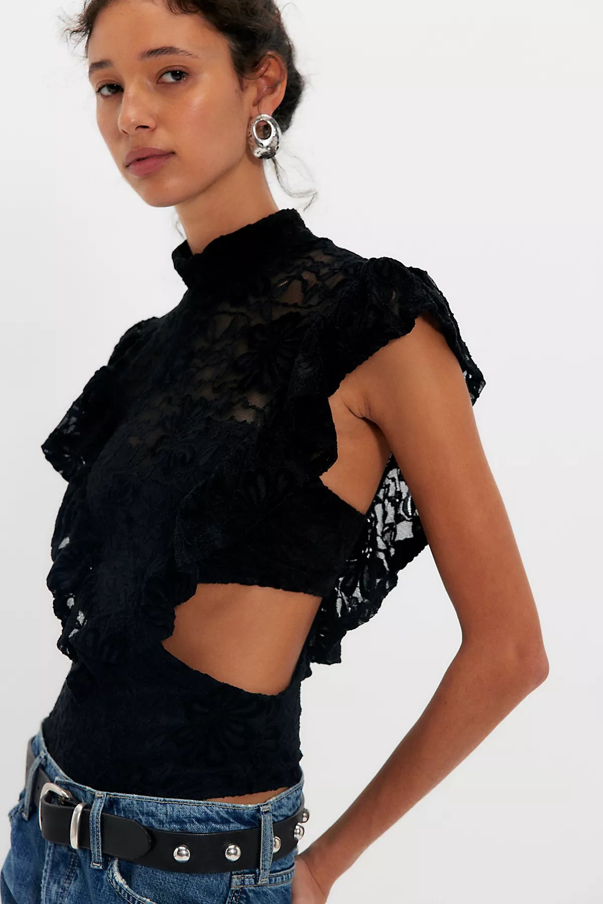 Nightcap Fleur Lace Apron Bodysuit