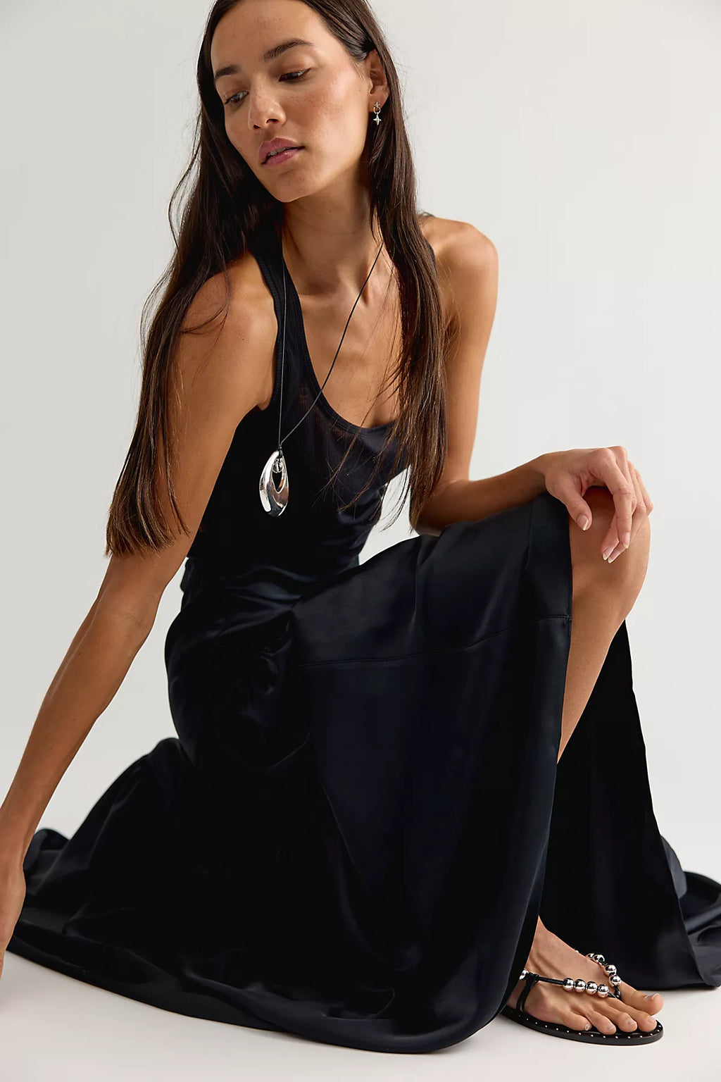 Juliette Satin Maxi Skirt