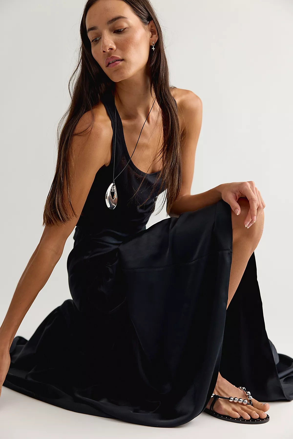 Juliette Satin Maxi Skirt