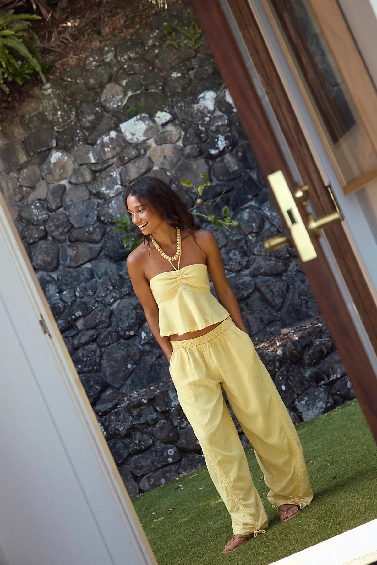 Lunasol Cotton-Linen Pant Set