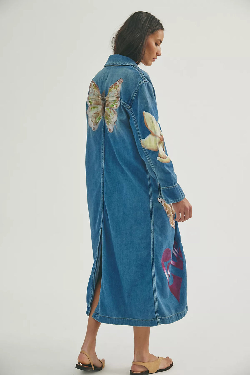 FP X Juliet Johnstone Hand-Painted Monique Denim Duster
