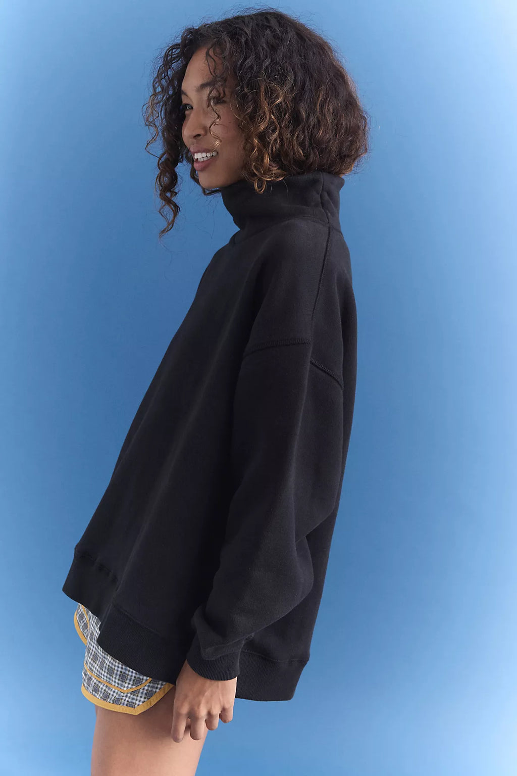 A Cut Above Mock Neck Pullover Sweatshirt