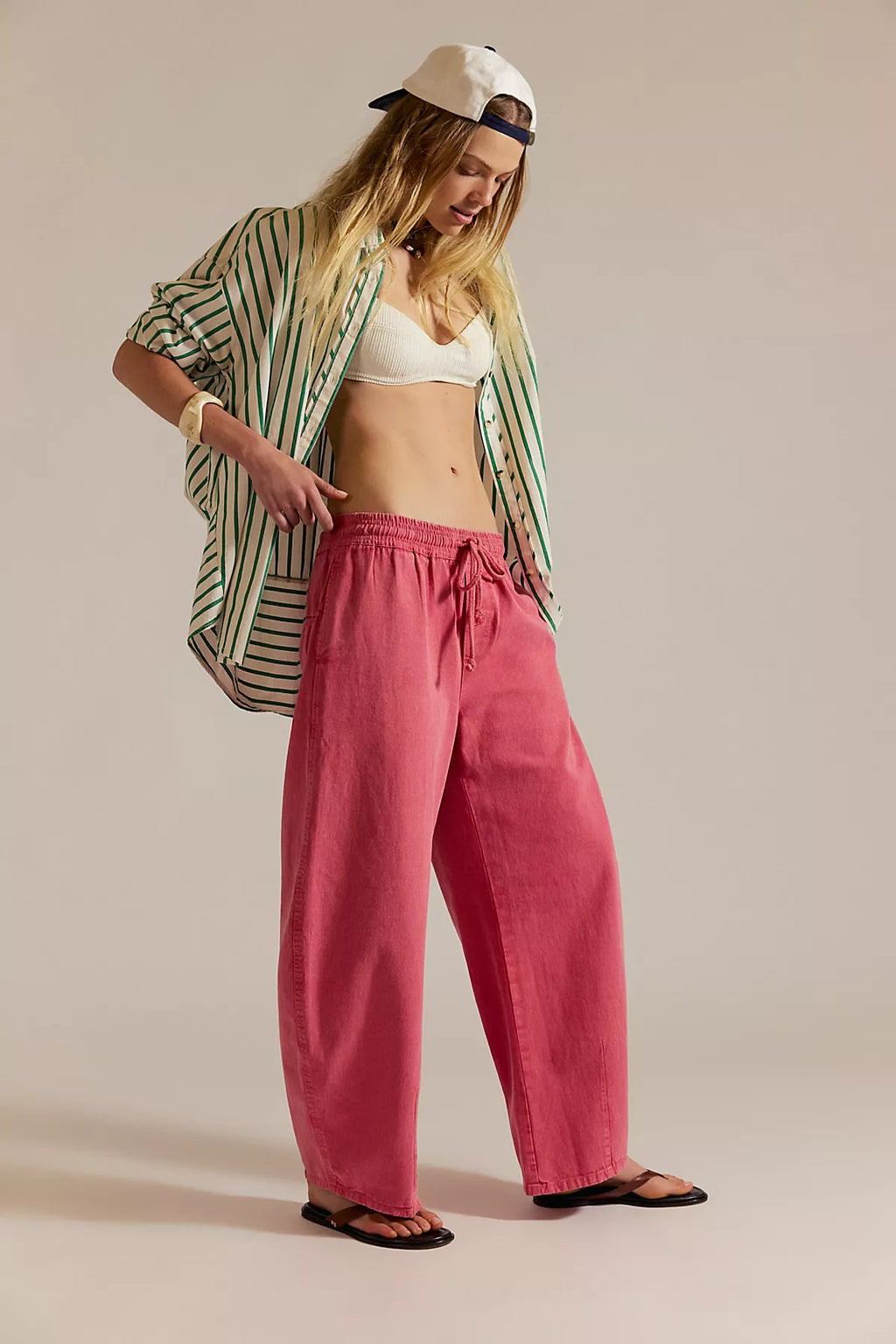 Lex Pull-On Barrel Pants