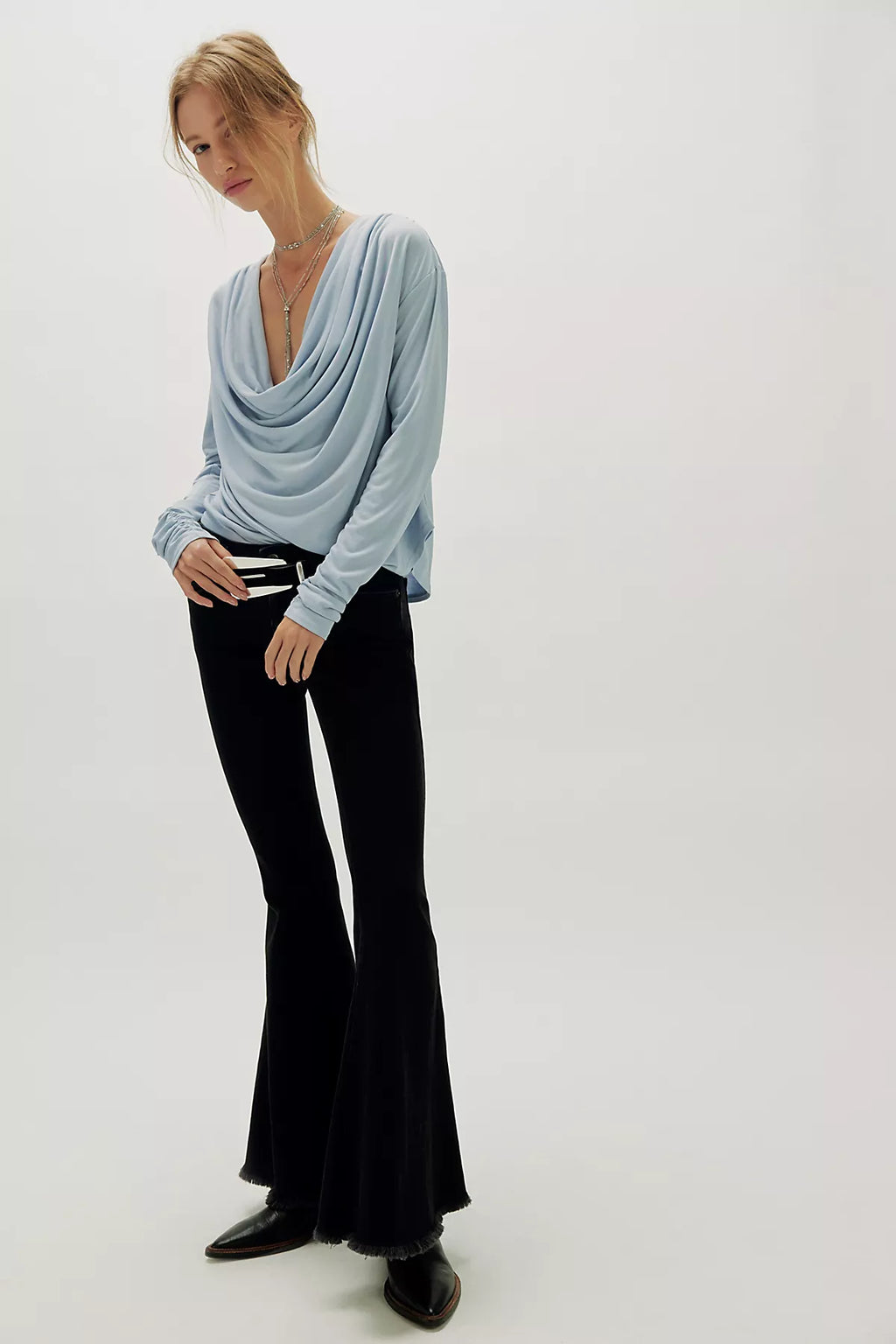 Jane Draped Long Sleeve Top