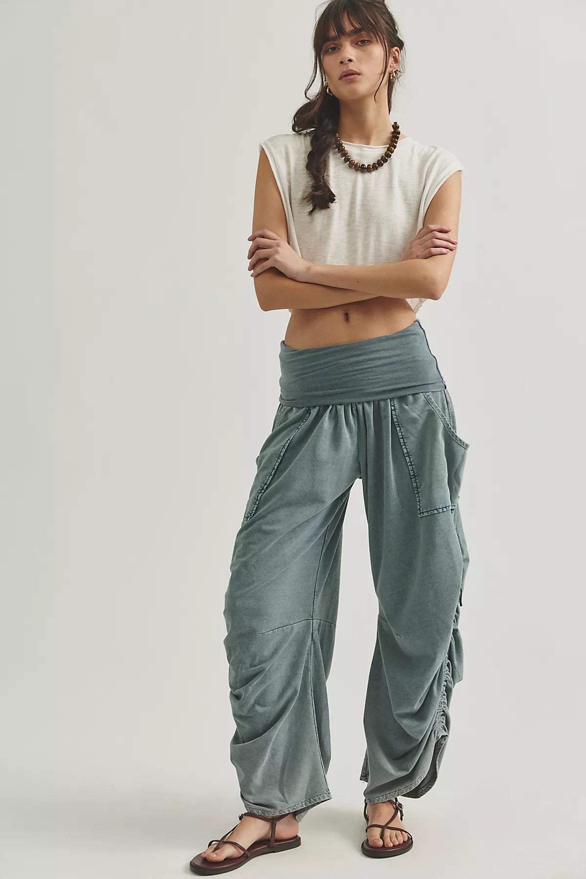 FP One Sawyer Low-Rise Pull-On Knit Pants