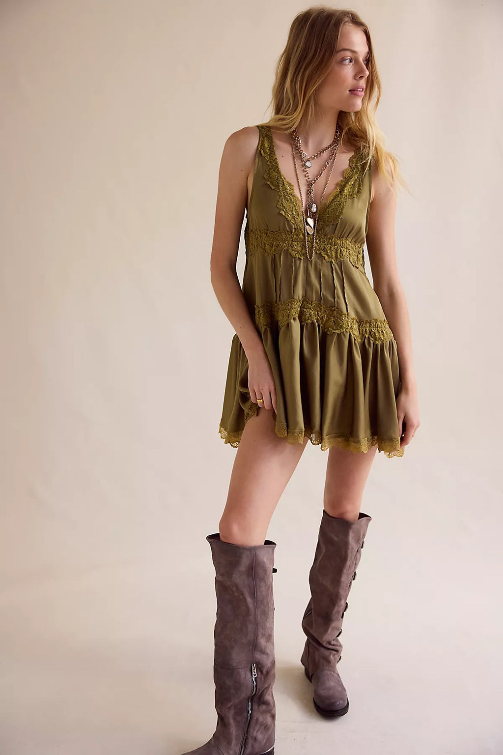 In This Groove Mini Slip Dress