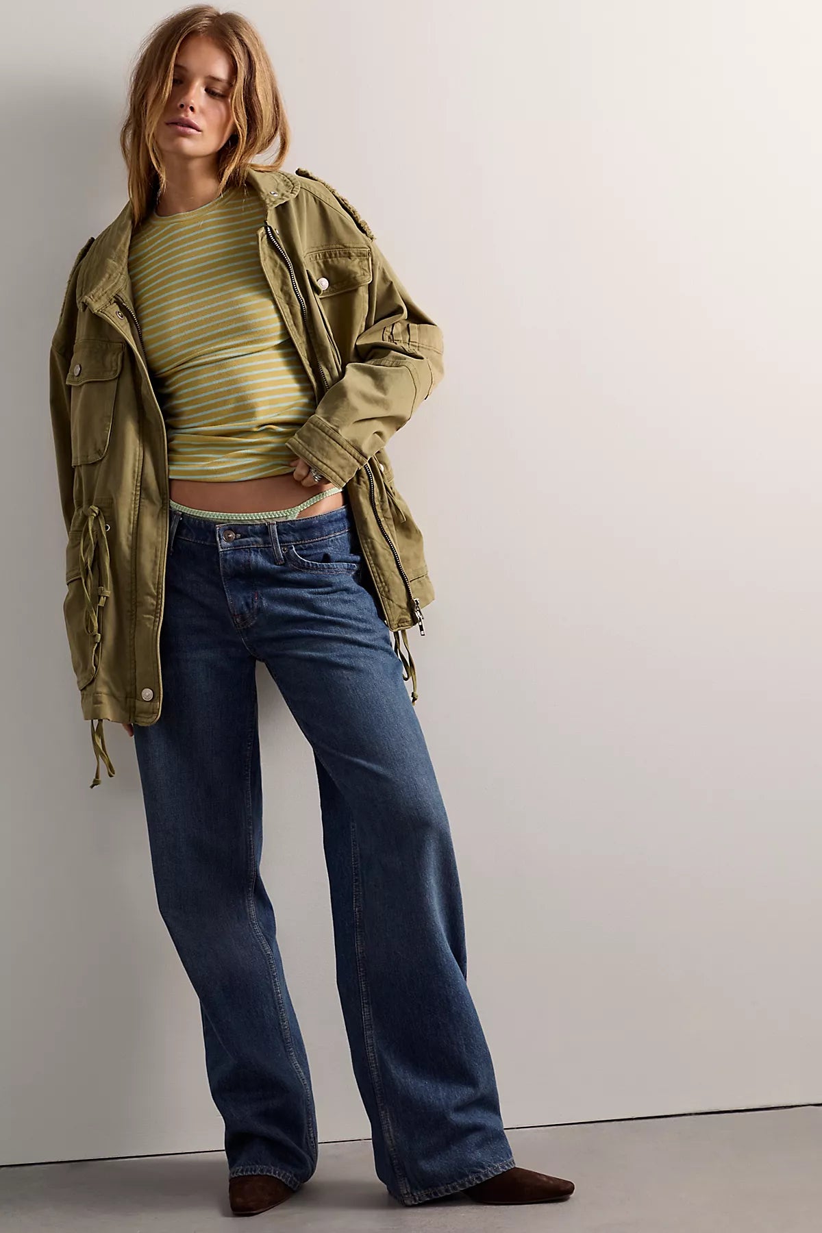 Just Enough Stripe Crew Neck Long Sleeve