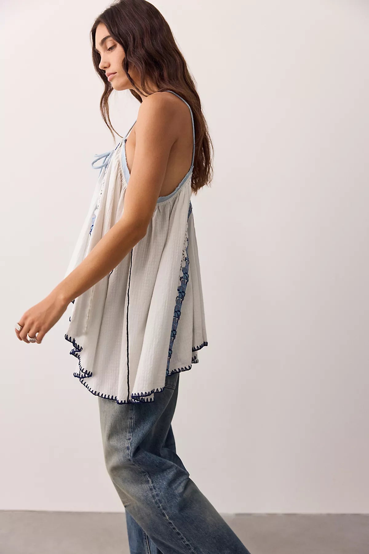 Lila Embroidered Tunic