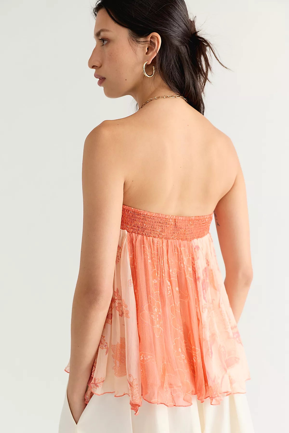 Cleo Mixed Print Tube Top
