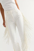 Norma Kamali Fringe Spat Slim Pants