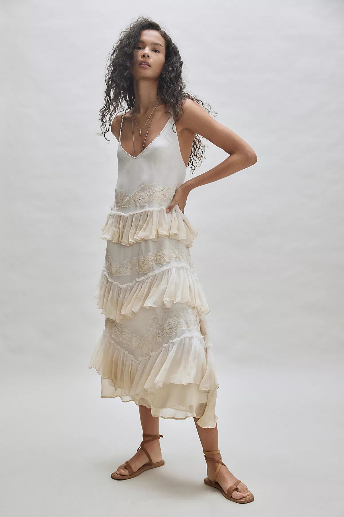 Nigel Preston Tiered Midi Dress