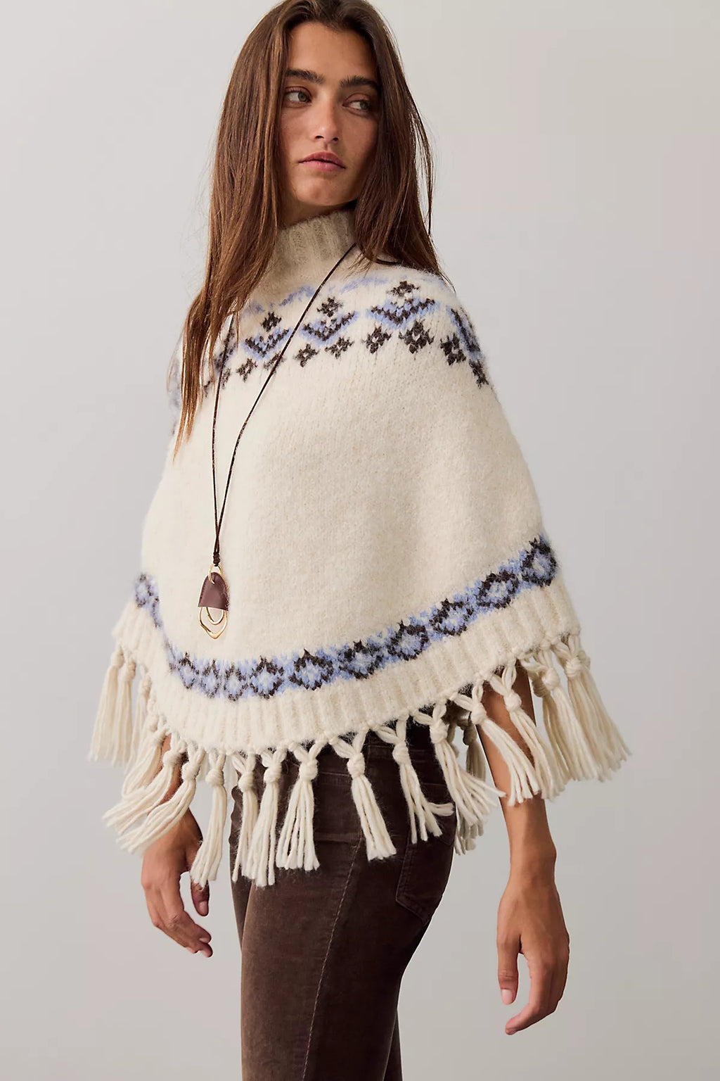 Emma Printed Poncho