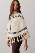 Emma Printed Poncho