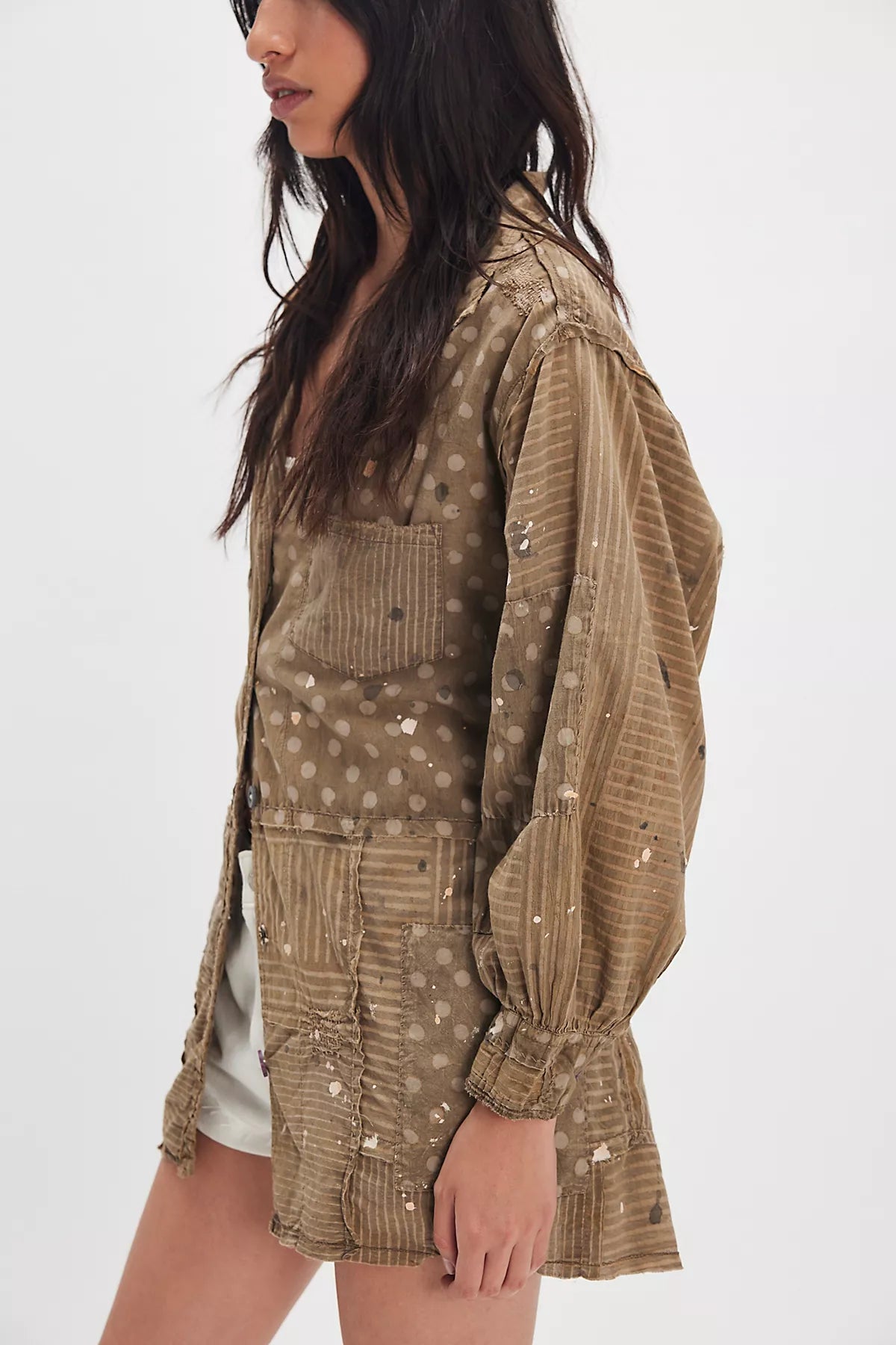 Magnolia Pearl Patchwork Polka Smock Top